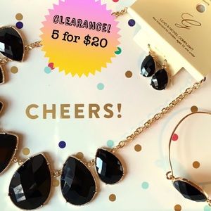 💝 Black and Gold Jewelry Set